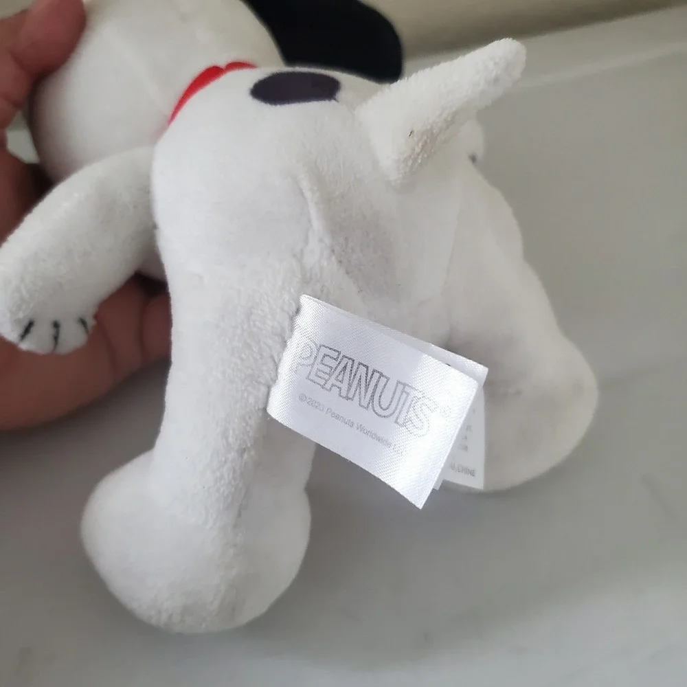 Fiesta Peanuts Snoopy Plush 6 Inch Stuffed Animal White Dog Red Collar 60139563